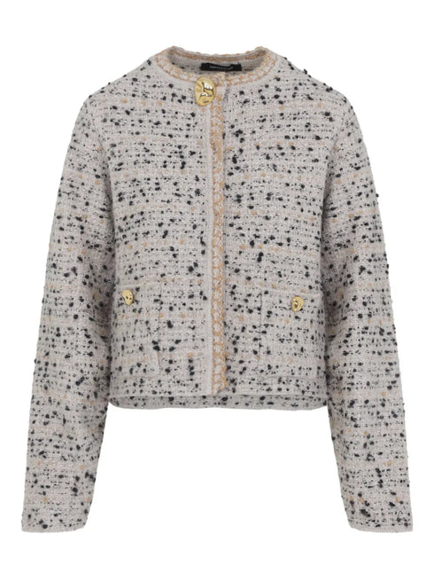 tweed gold-button jacket