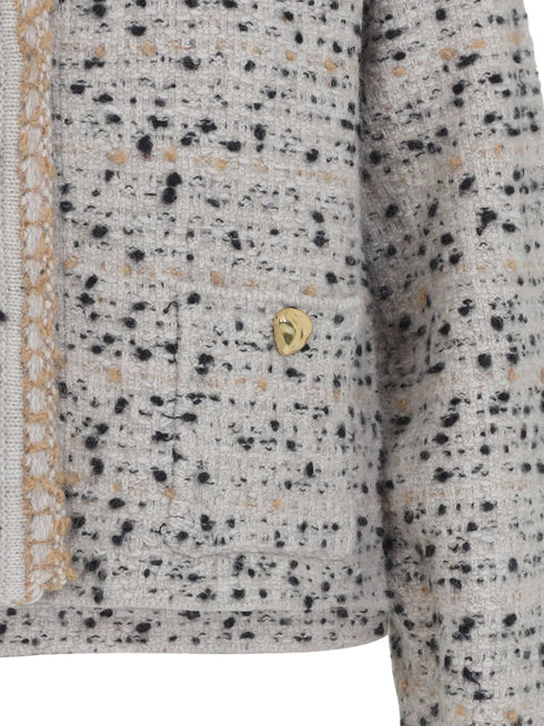 tweed gold-button jacket