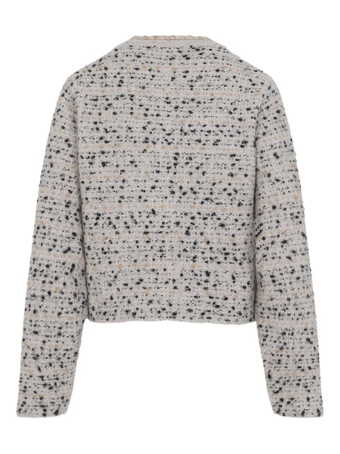 tweed gold-button jacket