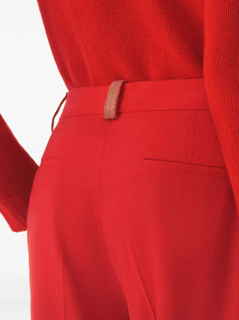 pleated-pocket trousers