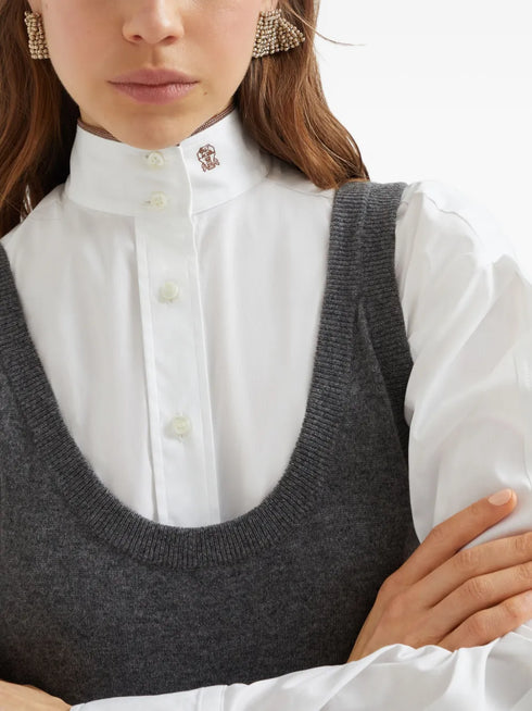 round-neck knit dress