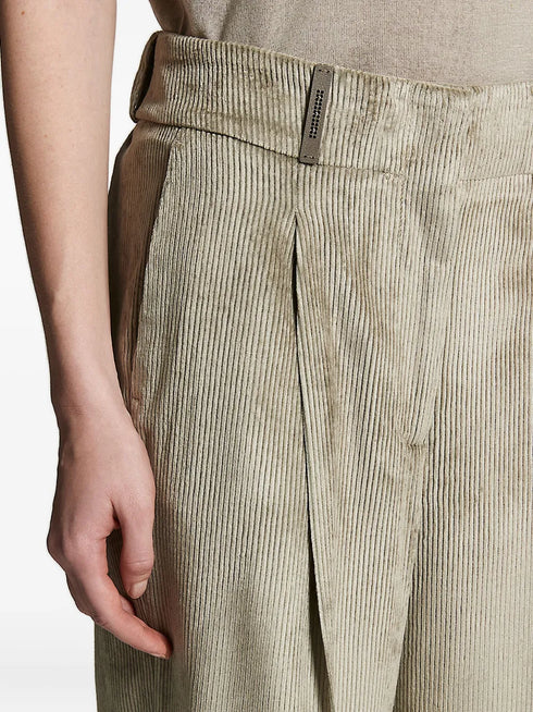 pleated corduroy trousers
