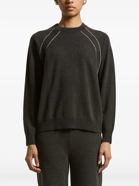 raglan-sleeve cashmere sweater