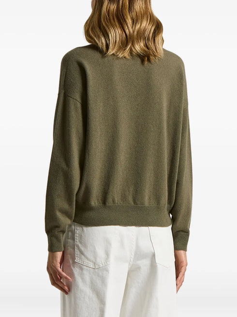 high-neck embellished sweater
