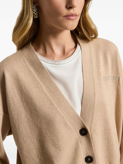 button embellished cardigan