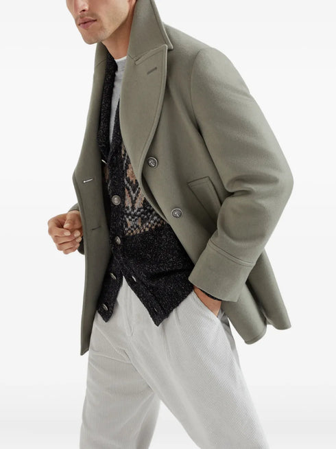 double-breasted wool coat