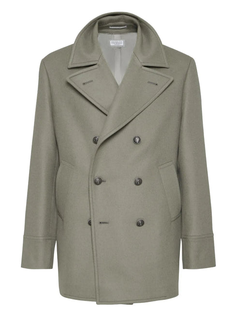 double-breasted wool coat