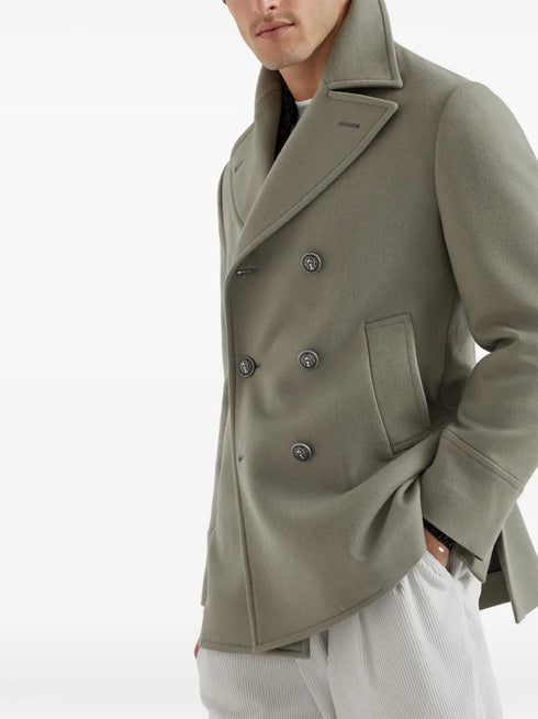 double-breasted wool coat