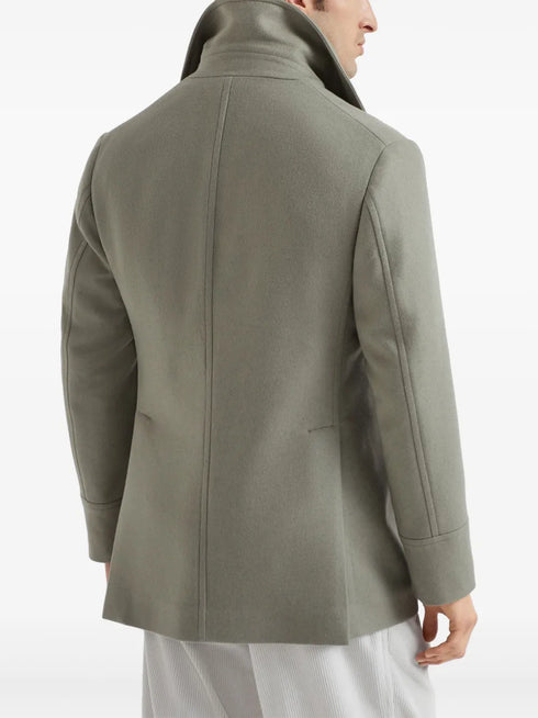 double-breasted wool coat