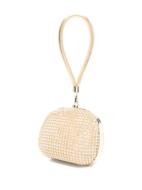 mini crystal-embellishment clutch bag