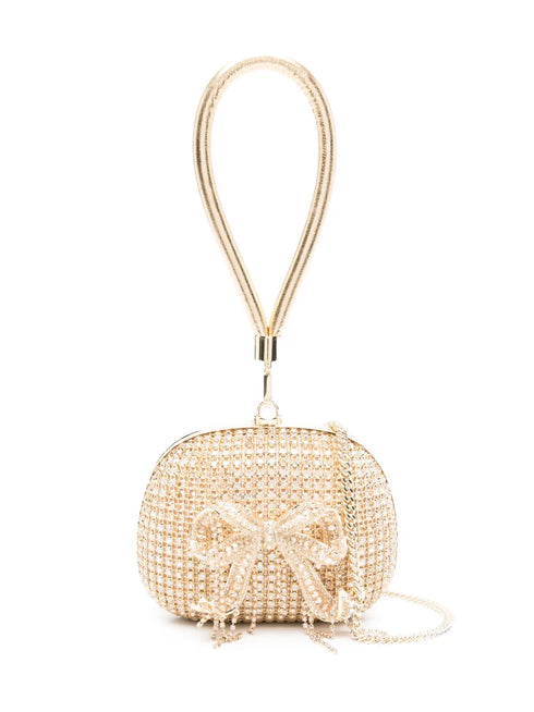 mini crystal-embellishment clutch bag