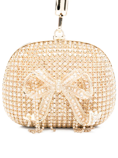mini crystal-embellishment clutch bag