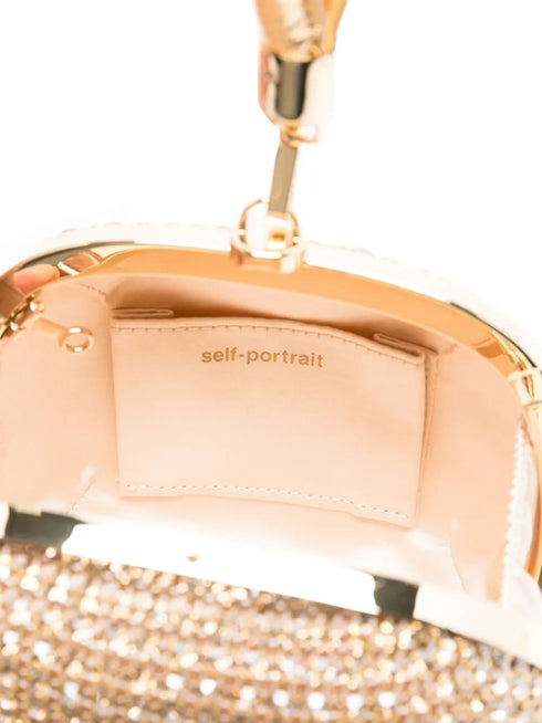 mini crystal-embellishment clutch bag