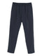 pleated drawstring straight-leg trousers