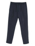 pleated drawstring straight-leg trousers