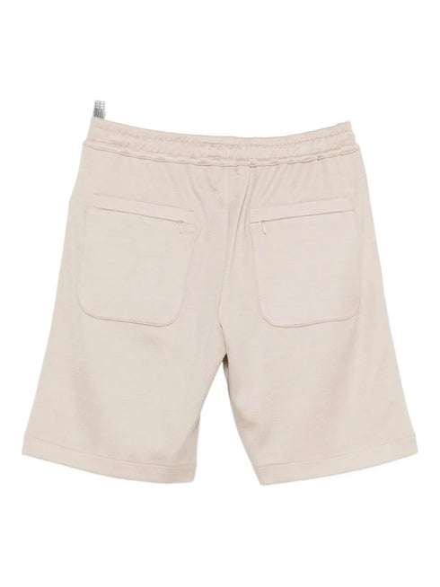 zip-pocket elasticated shorts