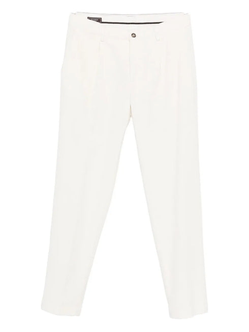 pleated-front trousers