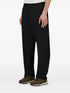 pleated straight-leg trousers