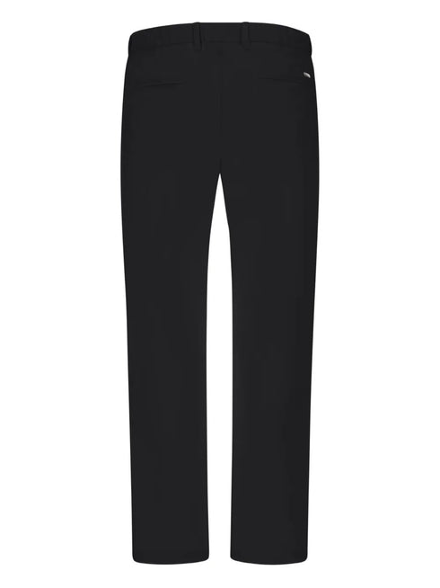 pleated straight-leg trousers