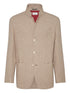 stand-up collar pocket blazer