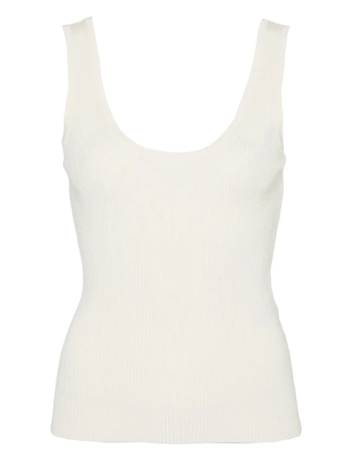 scoop-neck ribbed tank top