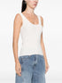 scoop-neck ribbed tank top