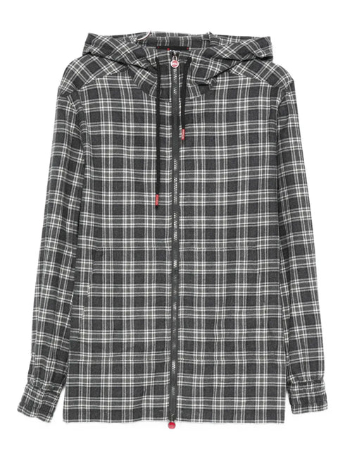 plaid hooded shirt