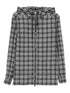 plaid hooded shirt