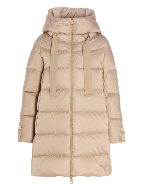 hooded zip-up padded coat