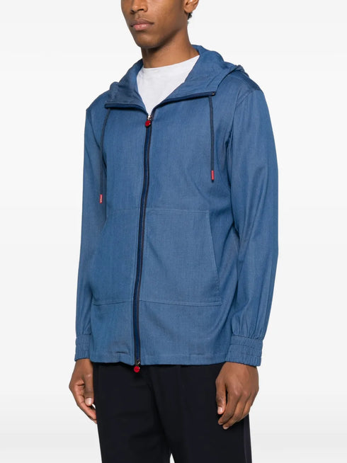 hooded zip shirt