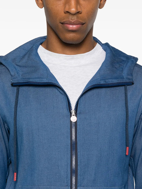 hooded zip shirt