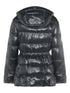 hooded belted coat