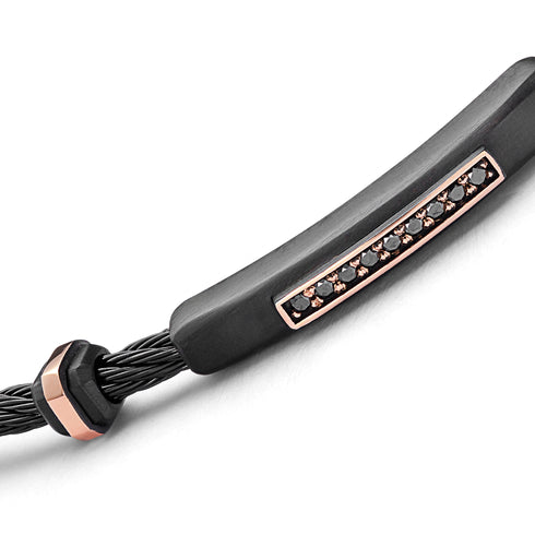 18kt rose-gold black-diamond bracelet