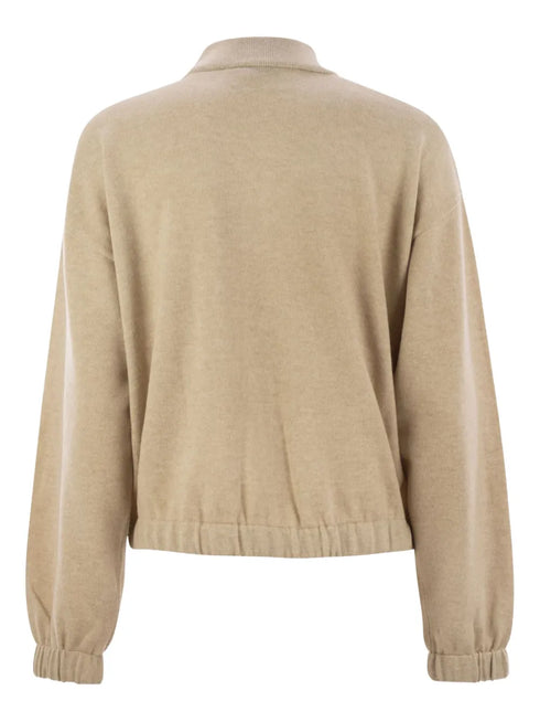 drawstring-neck bomber jacket