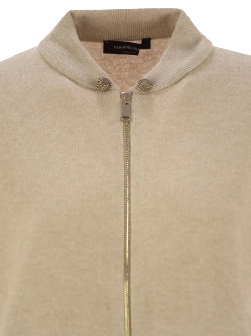 drawstring-neck bomber jacket