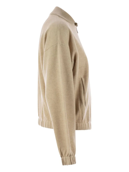 drawstring-neck bomber jacket