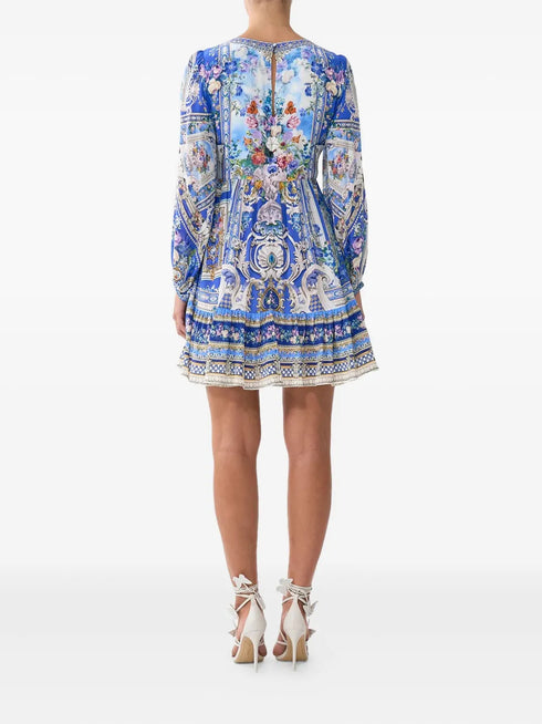 Ottoman Opulence V-neck mini dress