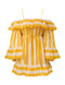 Daylight ruffled striped mini dress