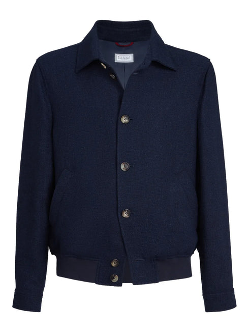 button hopsack shirt jacket