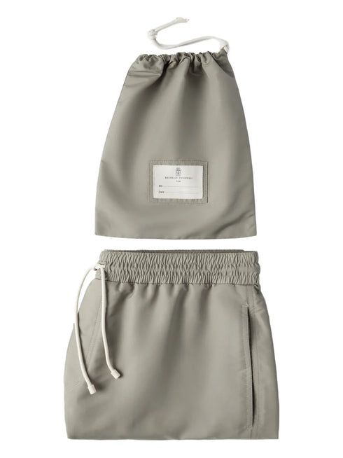 drawstring logo swim shorts