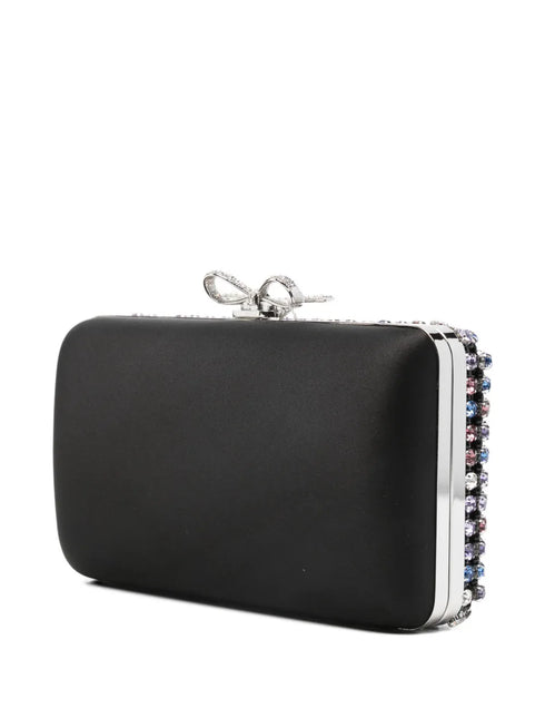 chainmail crystal-embellished mini clutch bag
