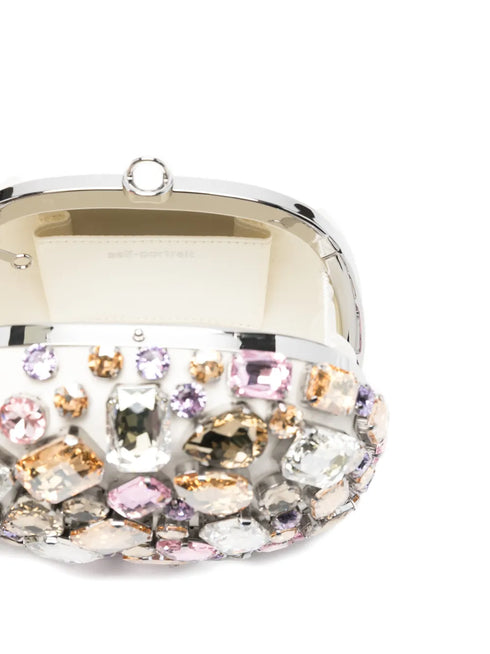 crystal-embellished mini clutch bag