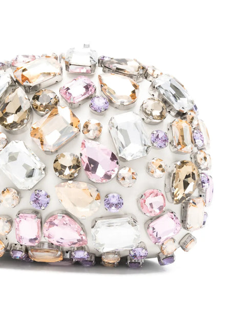 crystal-embellished mini clutch bag
