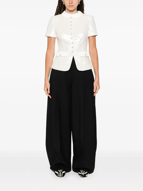 sequin-embellished top