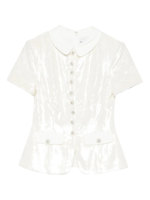 sequin-embellished top