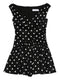 polka-dot V-neck mini dress