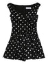 polka-dot V-neck mini dress