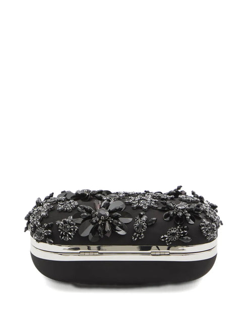 floral crystal clutch bag