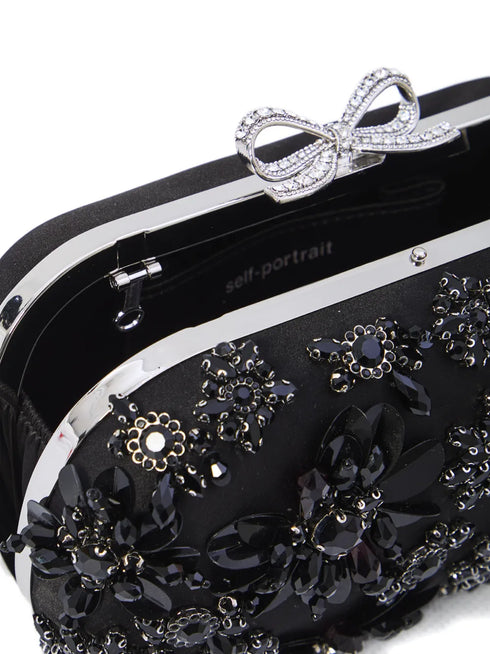 floral crystal clutch bag