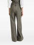 denim-effect pleated trousers